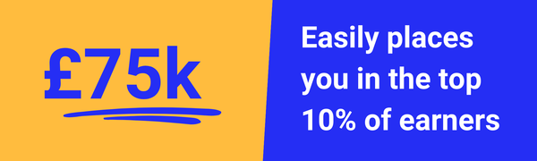 Is 75k a good salary in the UK?